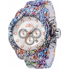 Invicta Men's Chronograph Watch - Venom Quartz Silver Tone Dial Aqua Bracelet | 35435