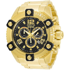 Invicta Men's Diamond Watch - Shaq Quartz Black Dial Yellow Gold Bracelet | 33715