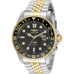 Invicta Men's Japanese Quartz Watch - Pro Diver Black Dial Two Tone Bracelet | 35131
