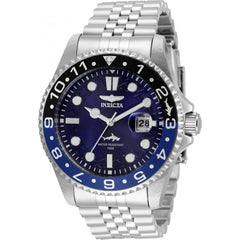 Invicta Men's Japanese Quartz Watch - Pro Diver Blue Dial Silver Bracelet | 35130
