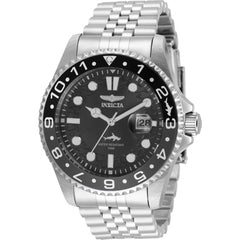 Invicta Men's Japanese Quartz Watch - Pro Diver Charcoal Dial Silver Bracelet | 35129