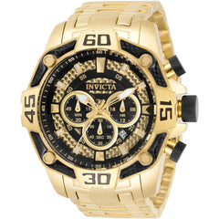 Invicta Men's Japanese Quartz Watch - Pro Diver Chrono Yellow Gold Bracelet | 33848