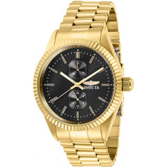 Invicta Men's Japanese Quartz Watch - Specialty Black Dial Steel Bracelet | 29427
