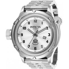 Invicta Men's Lefty Watch - Russian Diver Silver Tone Dial Bracelet | 26465