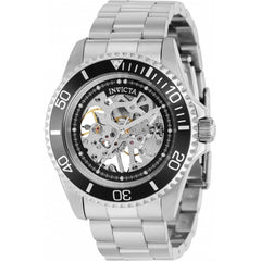 Invicta Men's Mechanical Watch - Pro Diver Skeleton Dial Silver Bracelet | 37877