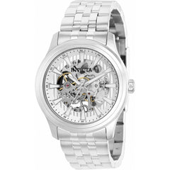 Invicta Men's Mechanical Watch - Vintage Skeleton Dial Silver Steel Bracelet | 37964