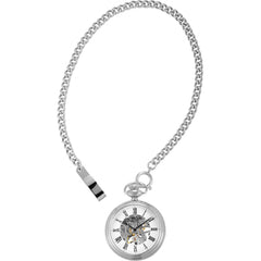 Invicta Men's Pocket Watch - Objet D Art Mechanical Stainless Steel Chain | 32289