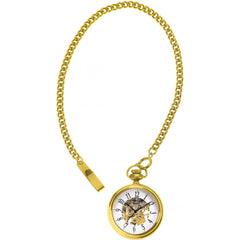 Invicta Men's Pocket Watch - Objet D Art Mechanical YG Stainless Steel Chain | 33553