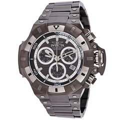 Invicta Men's Quartz Watch - Akula Chronograph Gunmetal Steel Bracelet | 31868