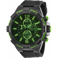 Invicta Men's Quartz Watch - Aviator Chronograph Black and Green Dial Strap | 30408