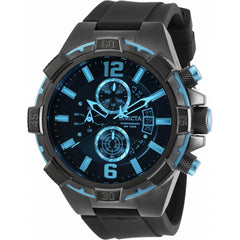 Invicta Men's Quartz Watch - Aviator Chronograph Black Silicone Rubber Strap | 30407
