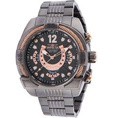 Invicta Men's Quartz Watch - Bolt Chrono Gunmetal Stainless Steel Bracelet | 34579