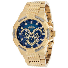 Invicta Men's Quartz Watch - Bolt Chronograph Blue Dial Rose Gold Bracelet | 38954