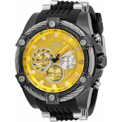 Invicta Men's Quartz Watch - Bolt Chronograph Yellow and Silver Dial Strap | 32701