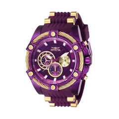 Invicta Men's Quartz Watch - Bolt Chronograph Yellow Gold and Purple Strap | 40793