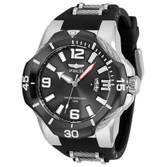 Invicta Men's Quartz Watch - Bolt Date Black and Silver Strap | 31170