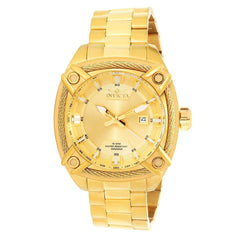 Invicta Men's Quartz Watch - Bolt Gold Tone Dial Yellow Gold Steel Bracelet | 31385