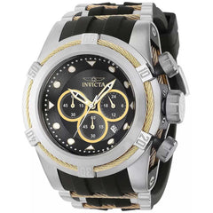 Invicta Men's Quartz Watch - Bolt Zeus Chronograph Black and Yellow Gold Strap | 37192