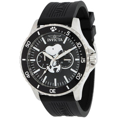 Invicta Men's Quartz Watch - Character Collection Snoopy Black and Silver Dial | 38644