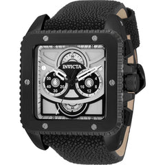 Invicta Men's Quartz Watch - Cuadro Chronograph Black Genuine Stingray Strap | 31998