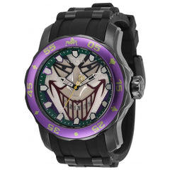 Invicta Men's Quartz Watch - DC Comics Joker Purple Rotating Bezel Strap | 35608