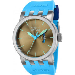 Invicta Men's Quartz Watch - DNA Date Brown Dial Blue Silicone Rubber Strap | 36958