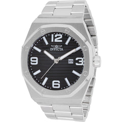 Invicta Men's Quartz Watch - Huracan Black Dial Stainless Steel Bracelet | 45781