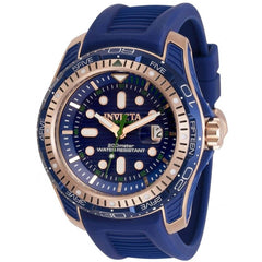 Invicta Men's Quartz Watch - Hydromax Rotating Bezel Blue Dial Silicone Strap | 29585