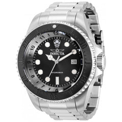 Invicta Men's Quartz Watch - Hydromax Silver Tone and Black Bezel Bracelet | 38018