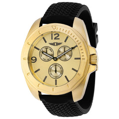 Invicta Men's Quartz Watch - I by Invicta Gold Tone Dial Black Strap | IBI36503