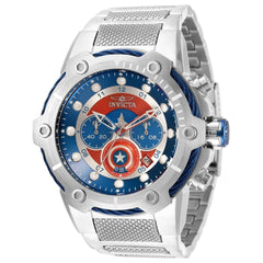 Invicta Men's Quartz Watch - Marvel Captain America Silver Tone Bracelet | 32174