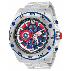 Invicta Men's Quartz Watch - Marvel Captain America Silver Tone Bracelet | 32501