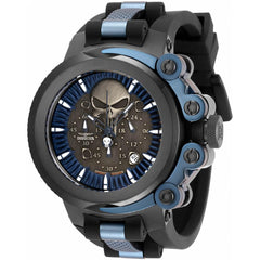 Invicta Men's Quartz Watch - Marvel Punisher Chrono Gunmetal and Blue Dial | 34603