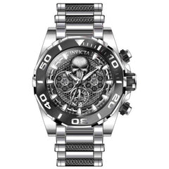 Invicta Men's Quartz Watch - Marvel Punisher Silver Tone and Black Bracelet | 37684