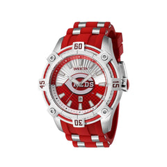 Invicta Men's Quartz Watch - MLB Cincinnati Reds Red and Silver Dial Date | 43265