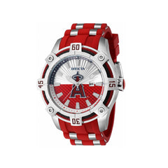 Invicta Men's Quartz Watch - MLB Los Angeles Angels Silver and Red Dial Strap | 43271