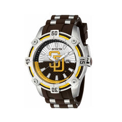Invicta Men's Quartz Watch - MLB San Diego Padres Silver and Brown Dial Date | 43292