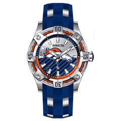 Invicta Men's Quartz Watch - NFL Denver Broncos Blue and Silver Tone Dial | 42076