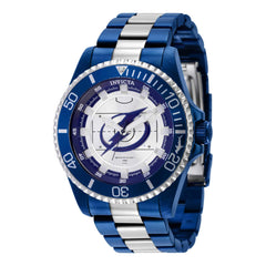 Invicta Men's Quartz Watch - NHL Tampa Bay Lightning Silver Tone, Blue Dial | 42255