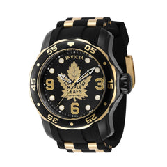 Invicta Men's Quartz Watch - NHL Toronto Maple Leafs Gold and Black Strap | 42326