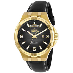 Invicta Men's Quartz Watch - Objet D Art Black Leather Strap | 30186
