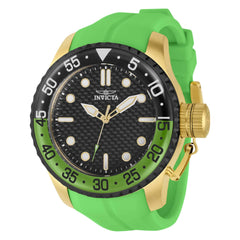 Invicta Men's Quartz Watch - Pro Diver Black Dial Green Silicone Strap | 39510