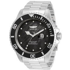 Invicta Men's Quartz Watch - Pro Diver Black Dial Stainless Steel Bracelet | 34150