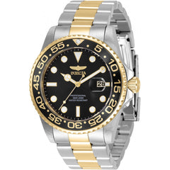 Invicta Men's Quartz Watch - Pro Diver Black Dial Two Tone Steel Bracelet | 33255