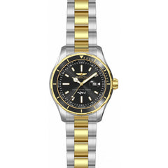 Invicta Men's Quartz Watch - Pro Diver Black Dial Two Tone Steel Bracelet | 35596