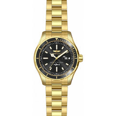 Invicta Men's Quartz Watch - Pro Diver Black Dial Yellow Gold Steel Bracelet | 35593