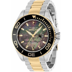 Invicta Men's Quartz Watch - Pro Diver Black MOP Dial Two Tone Steel Bracelet | 37432