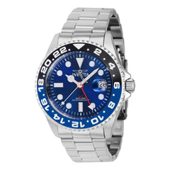 Invicta Men's Quartz Watch - Pro Diver Blue and Black Bezel Silver Bracelet | 40950