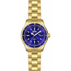 Invicta Men's Quartz Watch - Pro Diver Blue Dial Yellow Gold Steel Bracelet | 35594