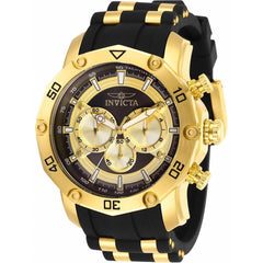 Invicta Men's Quartz Watch - Pro Diver Chronograph Black and Gold Dial | 30029